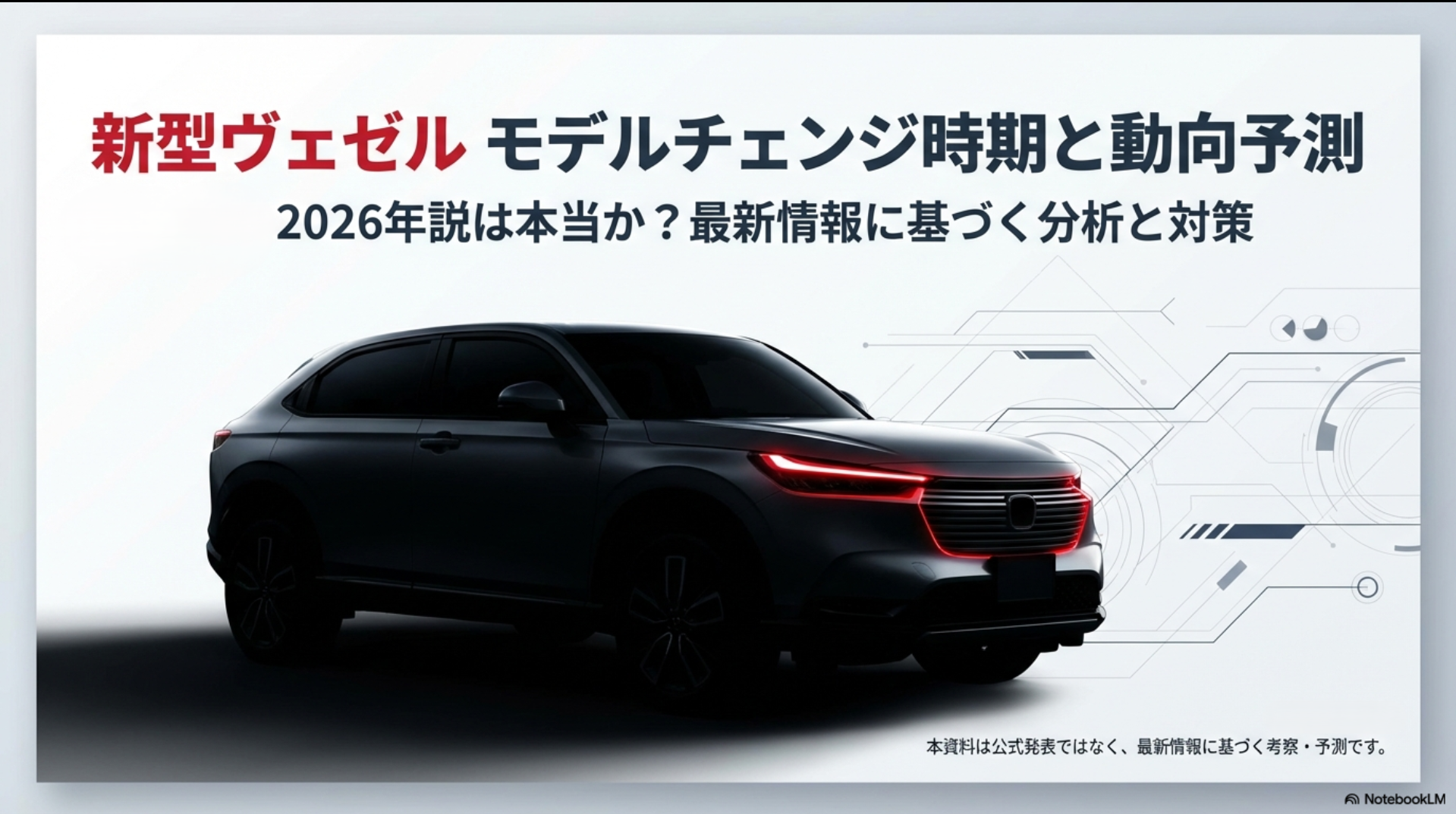 新型ヴェゼルフルモデルチェンジ時期は2026年か2027年か？予測と戦略の概要