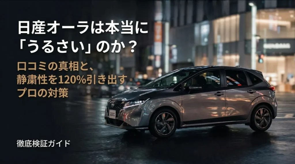 日産オーラは本当にうるさいのか？口コミの真相と静粛性を引き出すプロの対策検証ガイドの表紙
