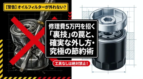 オイルフィルターの外し方に工具なしは厳禁！修理費を防ぐ必須ツール