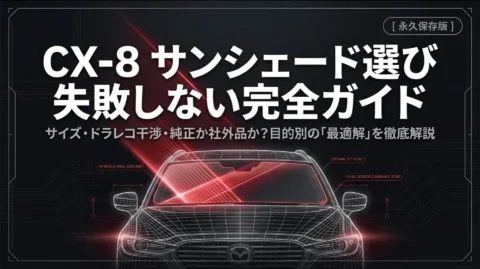 CX-8のサンシェードのサイズ選びとドラレコ干渉の確認ポイント